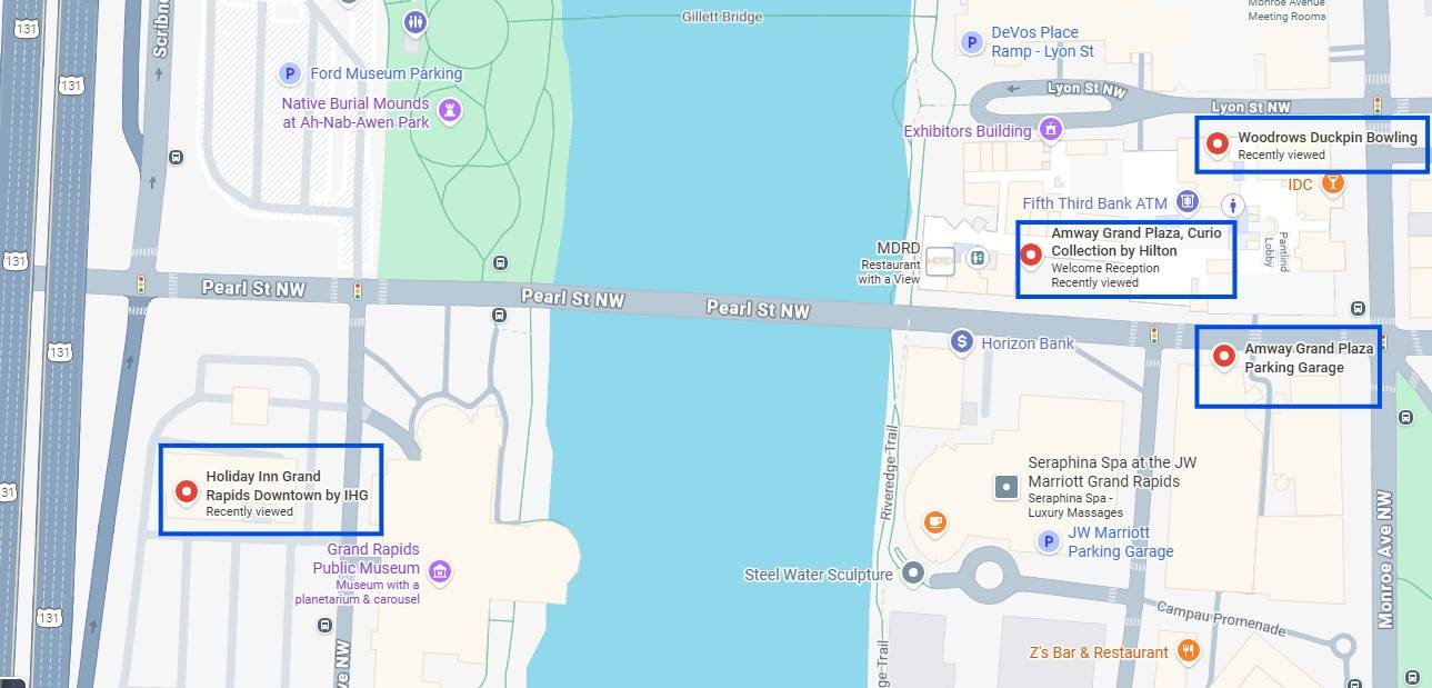 Google Map of Retreat locations